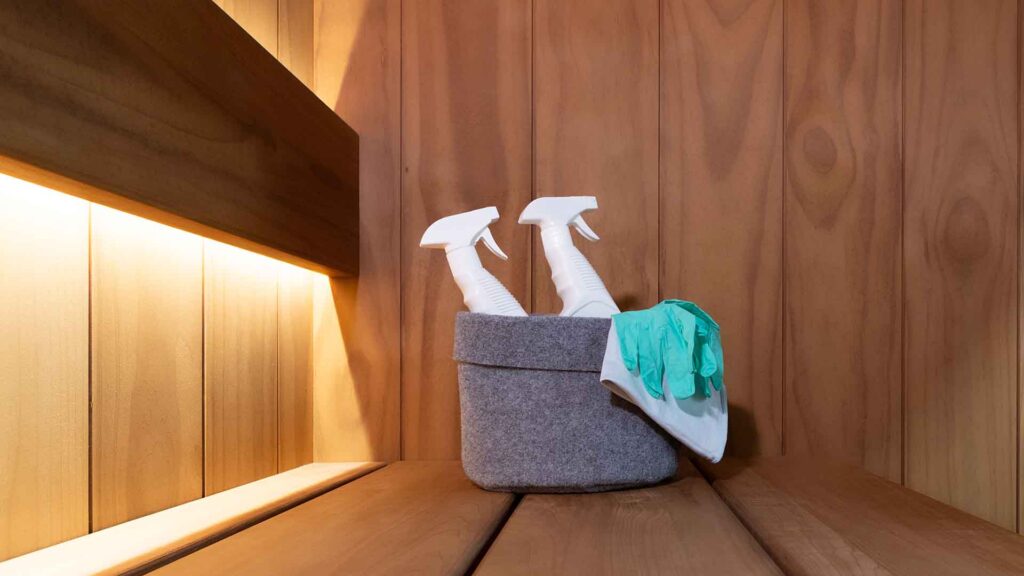 pulizia periodica della sauna