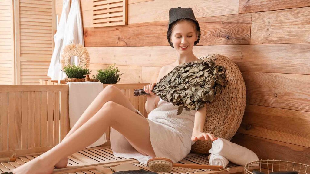 La sauna si fa con il cappello