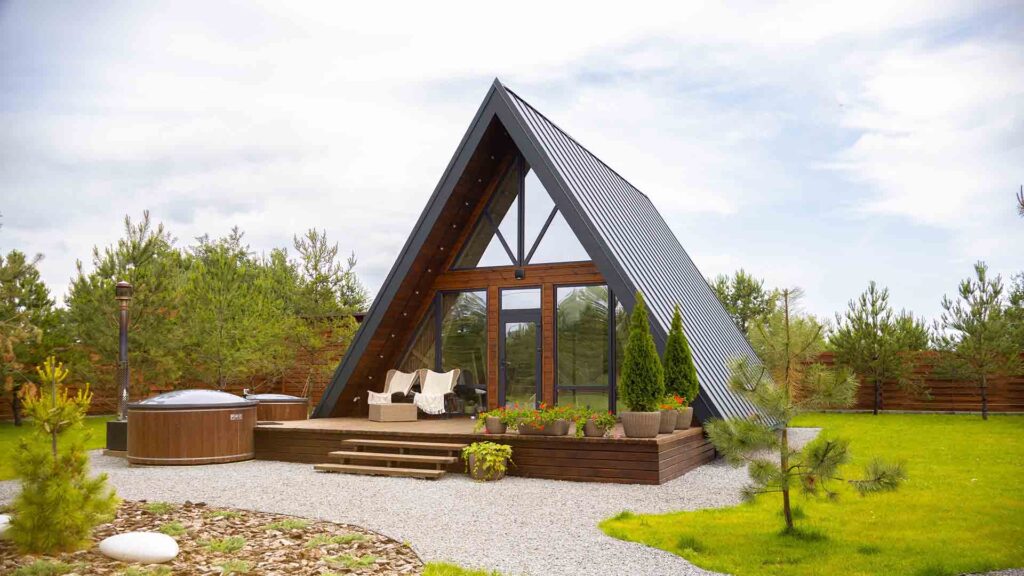 Sauna all’aperto in inverno