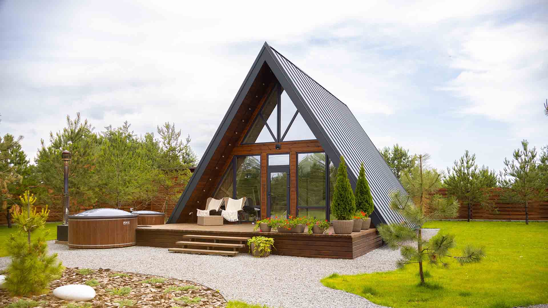 Sauna all’aperto in inverno